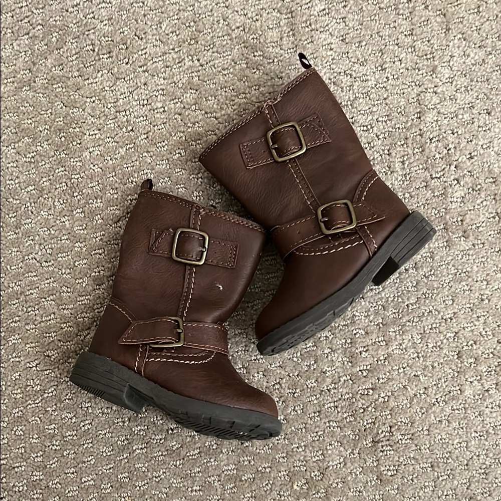 Carter’s Brown Buckle Boots for Kids